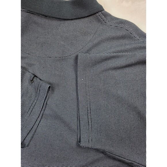 Vintage Nike Polo Shirt Men's Medium Black Striped‎ Livestrong Lance Armstrong - Picture 13 of 13